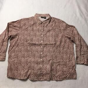 Northcrest Blouse Woman's 22-24W  Short Sleeve Cotton Cowgirl Farmer